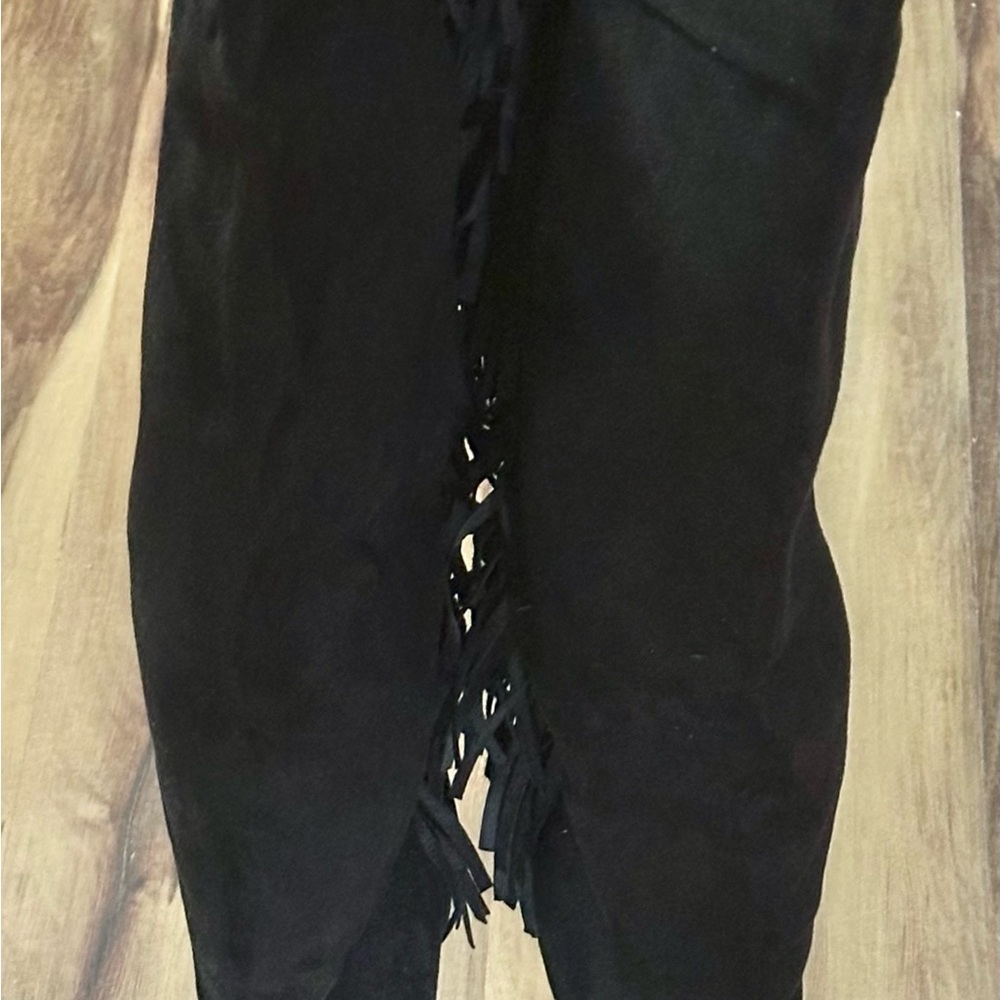 Black Fringe Boots